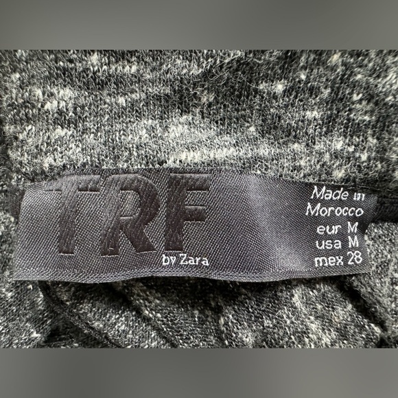 TRF by Zara Midi Mock Neck Dark Heather Gray Sleeveless Jersey Dress Size M - Picture 11 of 14